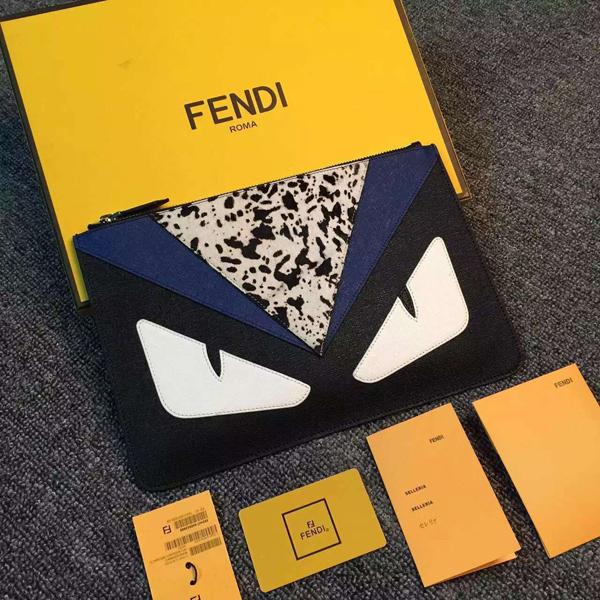レア☆17FW フェンディクラッチスーパーコピー FENDI ☆モンスタークラッチ☆ 7042724