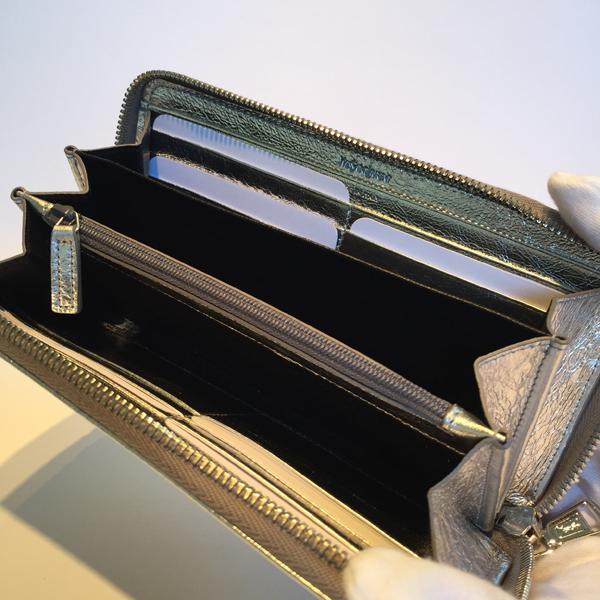 YSLサンローラン財布スーパーコピー フルジップウォレット シルバー 7060313