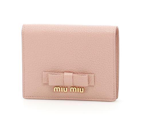関税送料込!★MiuMiu スーパーコピー マドラス★人気コンパクト 二つ折り財布 7091503