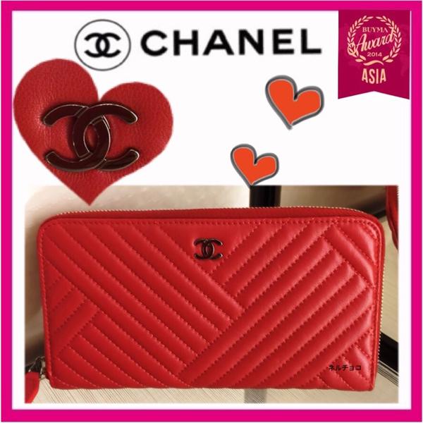 《新作限定 Newステッチがエレ女》2016秋冬新作 シャネルスーパーコピー CHANEL ラウンドジップ長財布 ラムスキン レッド☆☆☆