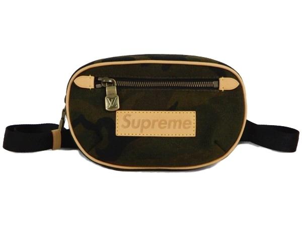 ルイヴィトン シュプリーム SUPREME バムバッグPM ボディバッグ カモフラージュ M44202
