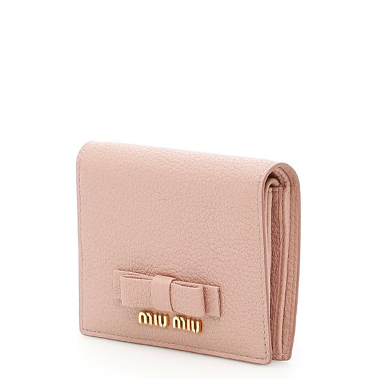 関税送料込!★MiuMiu スーパーコピー マドラス★人気コンパクト 二つ折り財布 7091503