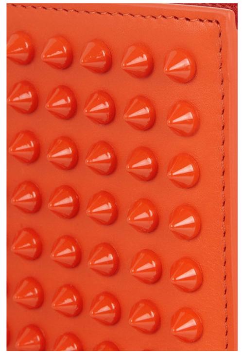 Louboutin ルブタン コピー PAROS WALLET SPIKES 二つ折り/オレンジ 13354446