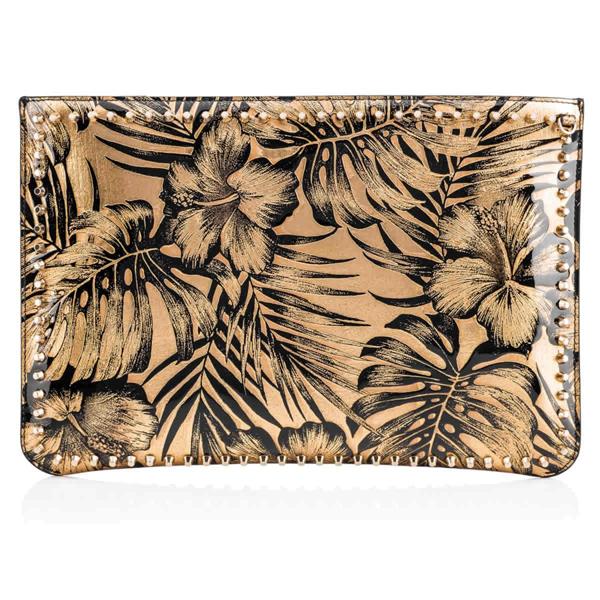【日本未入荷】ルブタン Loubiposh Clutch ハイビスカススタッズ 3175140M303