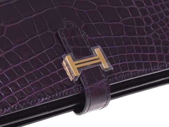 HERMES/エルメス コピー★GOLD金具×アリゲーター×ベアン★激レア★ 7011807