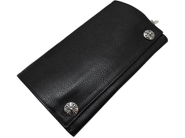 クロムハーツ スーパーコピー クロスボタン ブラックヘビーレザー Chromehearts612021
