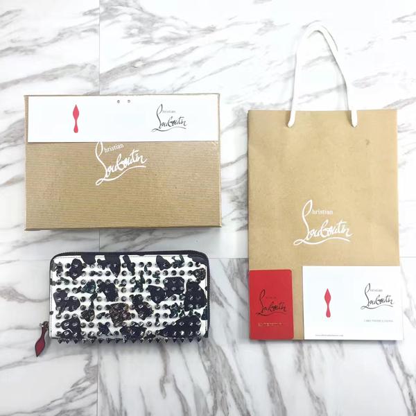新作 クリスチャンルブタン コピー Christian Louboutinスタッズ長財布 マーブル 7041205
