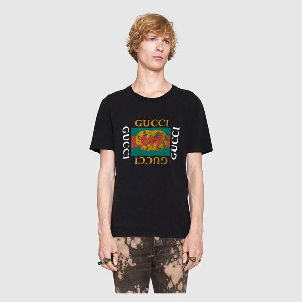 2017最新作人気◇GUCCI グッチ スーパーコピー◇コットンTシャツ / GUCCIプリント 440103 X3F06 1508