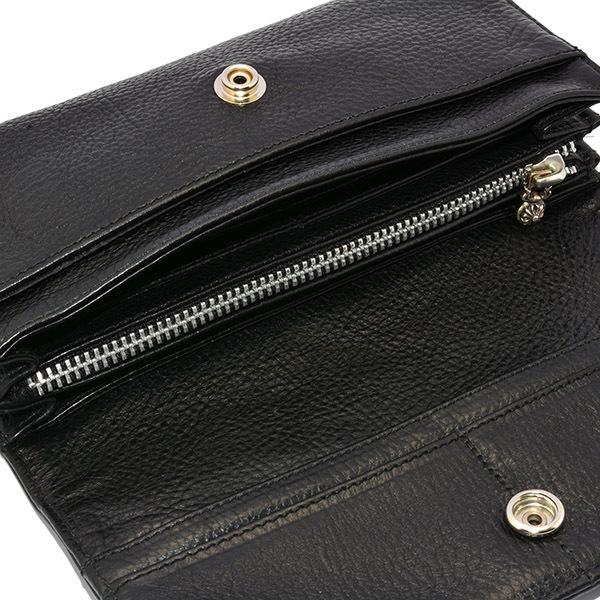 クロムハーツ ウェーブ ウォレット クロスボタン ヘビーレザー Chromehearts7010942