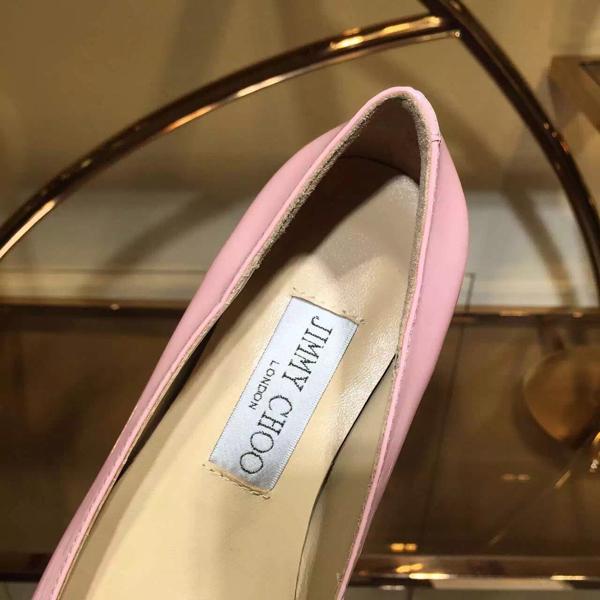 2017SS コレクション ジミーチュウ スーパーコピー JIMMY CHOO☆ROMY レザーバレリーナ Pink 7051701