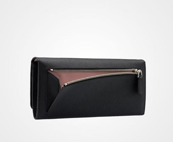 新作 プラダ コピー SAFFIANO バイカラーカードホルダー付長財布 1MH132