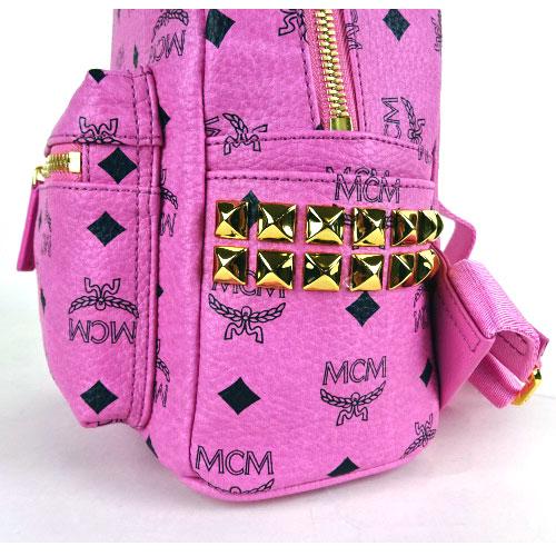 MCM コピー エムシーエム MMK5SVE41 PK001 ピンク スタッズ BACKPACK リュック XS
