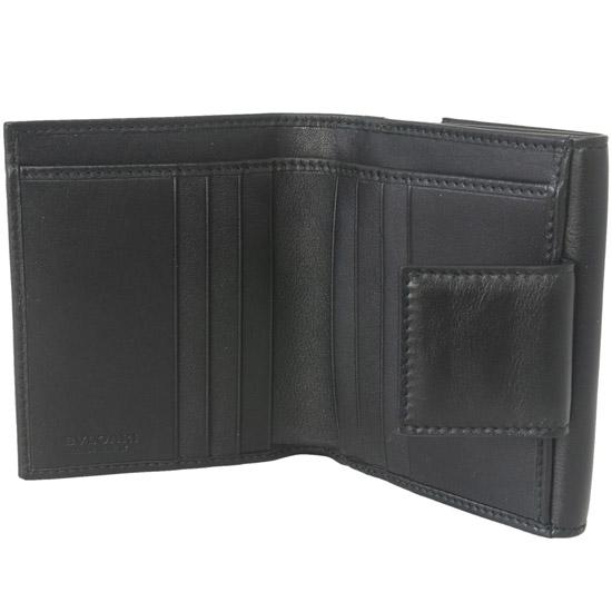 BVLGARIブルガリスーパーコピー N級品 Ｗホック財布 32384 BB COLORE コローレ BLACK