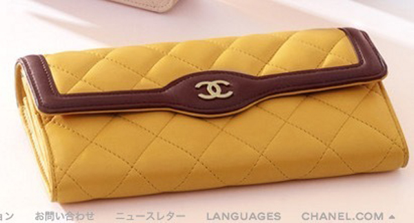 CHANELシャネルスーパーコピー ツートンレザーウォレット イエロー A81024 Y60420 C1950