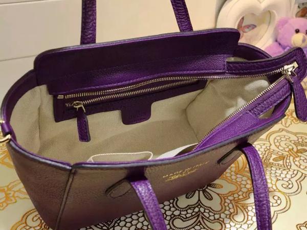 2015新作☆GUCCI☆グッチバッグスーパーコピー  ミニ レザー トップハンドルバッグ フューシャ 368827 CAO0G 5614