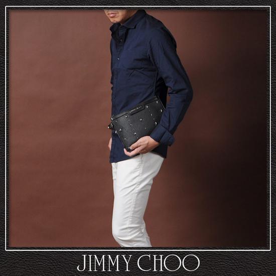 JIMMY CHOO スーパーコピー クラッチバッグ DEREK MINI メンズ ブラック 2017春夏新作 7060610