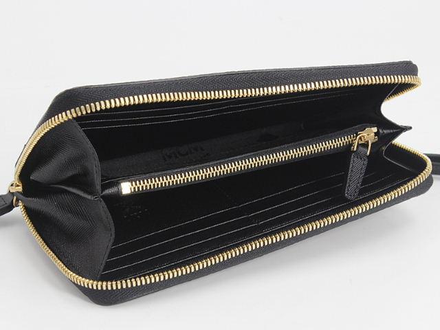 エムシーエム【MCM コピー】財布 MYL4ABA02/EG001 BALAM.VISスタッズラウンド長財布 グレー/ブラック レザー レディース