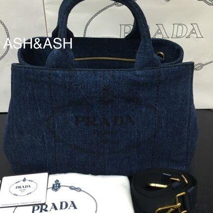 ♪ 国内発送 プラダ カナパ コピー DENIM デニム Mサイズ 他多色 ♪