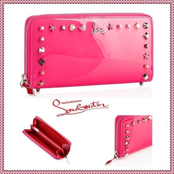 関税込★ルブタン財布 コピー★国内未入荷！新作Panettone ピンクパテント 7101042