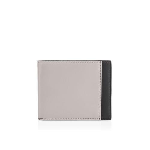 ルブタン コピー 折りたたみ財布 Laspero レザー グレー/ブラック 16312267