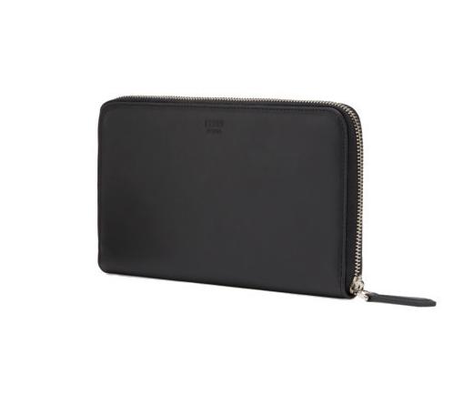2017新作☆FENDI フェンディスーパーコピー ブラックレザー ジップアラウンド 長財布 7M0233SL9F0R2T 