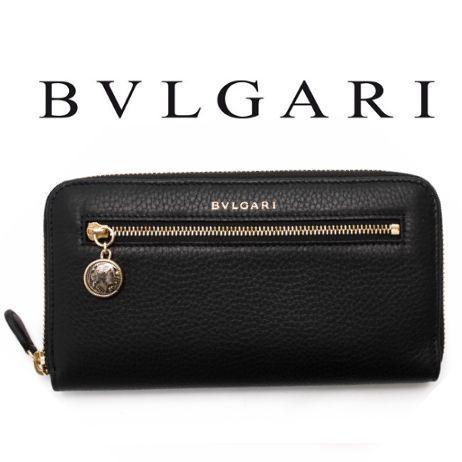☆BVLGARIコピー☆ MONETE ラウンドZIP長財布 BLACK/MOSS GREEN♪ 7031406