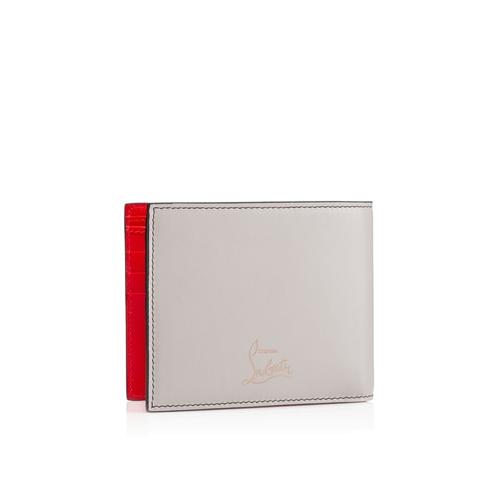 ルブタン コピー 折りたたみ財布 Laspero レザー グレー/ブラック 16312267