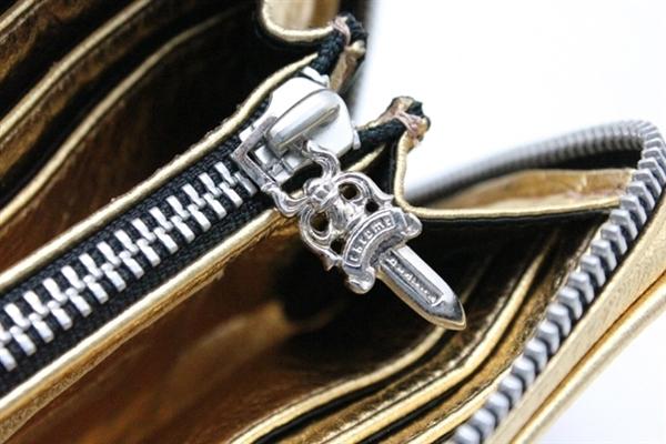 クロムハーツ財布 コピー ラウンドファスナー長財布 ゴールドレザー Chromehearts612019