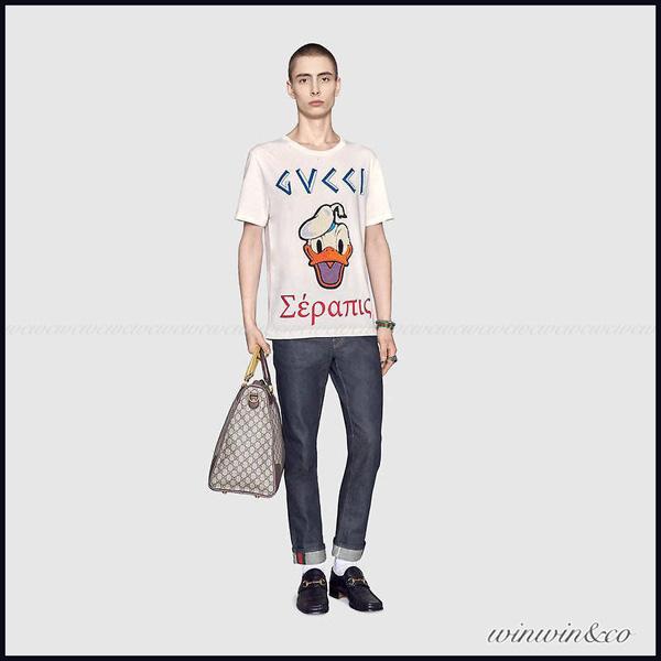 2017新作大人気 グッチスーパーコピー GUCCI メンズ プリント Tシャツ 440103 X5Q31 9134 