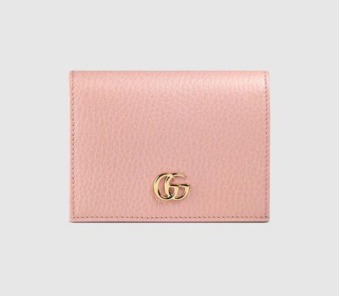 2017SS★GUCCI グッチ スーパーコピー〔プチ マーモント〕レザー小銭入付 カードケース 7060601