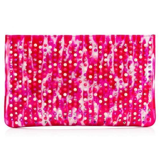 新作クリスチャンルブタン コピー Christian Louboutin レザー スパイククラッチ ピンク 7042603