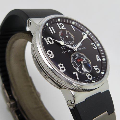 ユリスナルダン スーパーコピー 263-66-3/62 Maxi Marine Watch ブラック メンズ