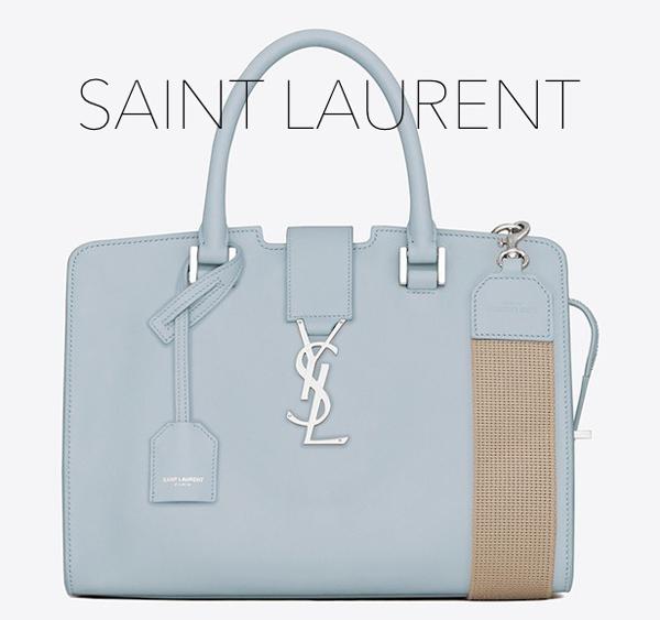 サンローランスーパーコピー ショルダーストラップ２本付 SAINT LAURENT ベイビーカバス 水色 421871BJ59N4962