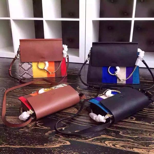 CHLOE クロエ スーパーコピー 2016SS★ Faye python and leather shoulder bag 7011825