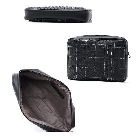 17AW ☆BOTTEGA VENETA スーパーコピー☆Metropolis Embroidery クラッチ NERO 7101011