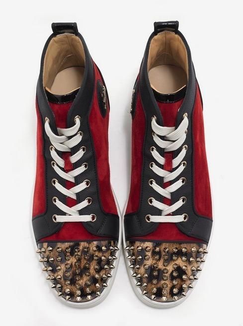 新作クリスチャンルブタン コピー Christian Louboutin Lou Spikes ハイトップスニーカー 7042608