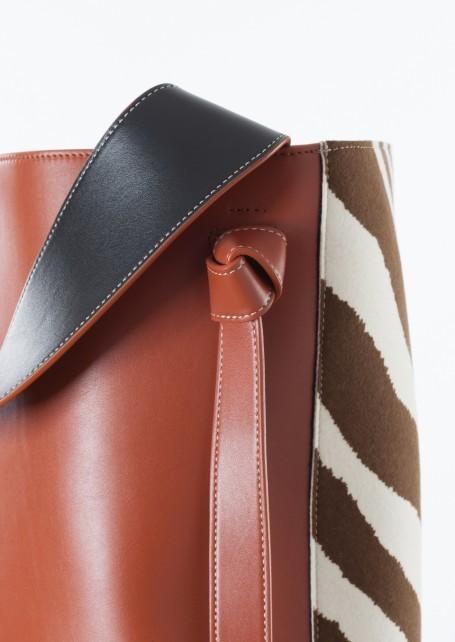 新色 セリーヌスーパーコピー CELINE☆Small Twisted Cabas Tawny and Zebra 7040512