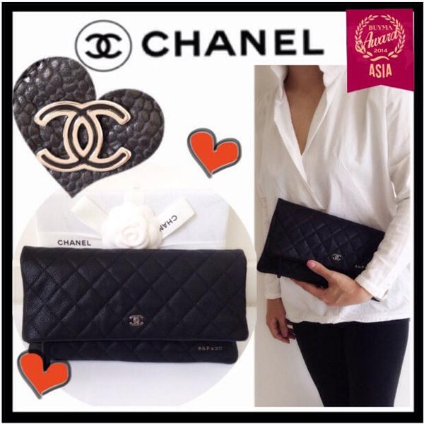 2016春夏新作シャネルスーパーコピー CHANEL クラッチ キャビアスキン ブラック シルバー金具  