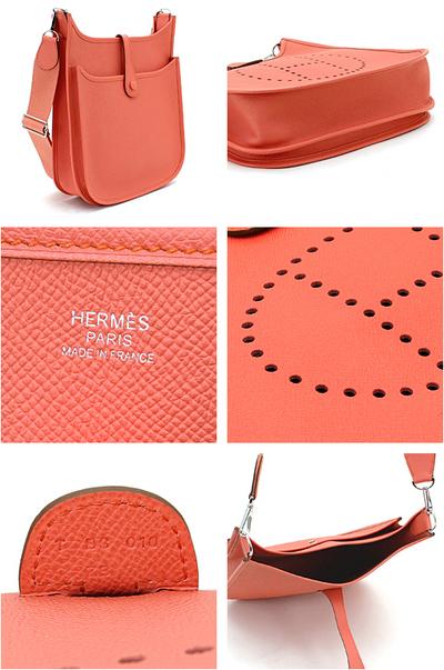 HERMES ショルダーバッグ エヴリン  3PM フラミンゴ 056278CK 