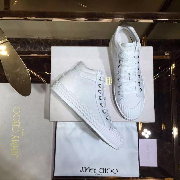 【2017新作】jimmy choo ジミーチュウ スーパーコピー ★BERLIN ★スニーカー★ホワイト ハイカットスニーカ 7051709