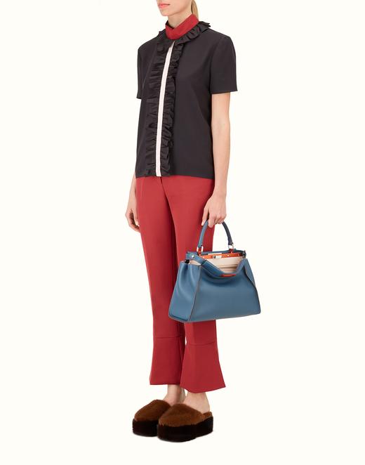 FENDI フェンディ コピー ピーカブー ブルーレザー ハンドバッグ 8BN2903ZNF03HT