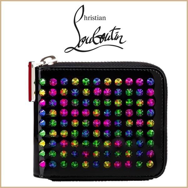 【Christian Louboutinコピー】 Panettone 二つ折り財布 Black/Multi 6051619