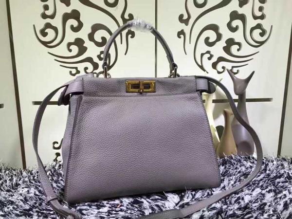 FENDI スーパーコピー ★人気 SELLERIA PEEKABOO レギュラーサイズ トフィー Gray 8BN290Q0JF0N8A