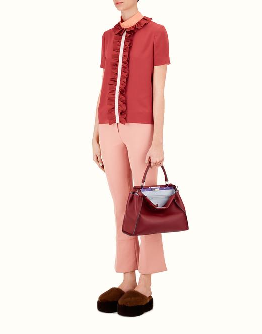 FENDI フェンディ コピー ピーカブー レッドレザー ハンドバッグ 8BN2903ZNF03M5