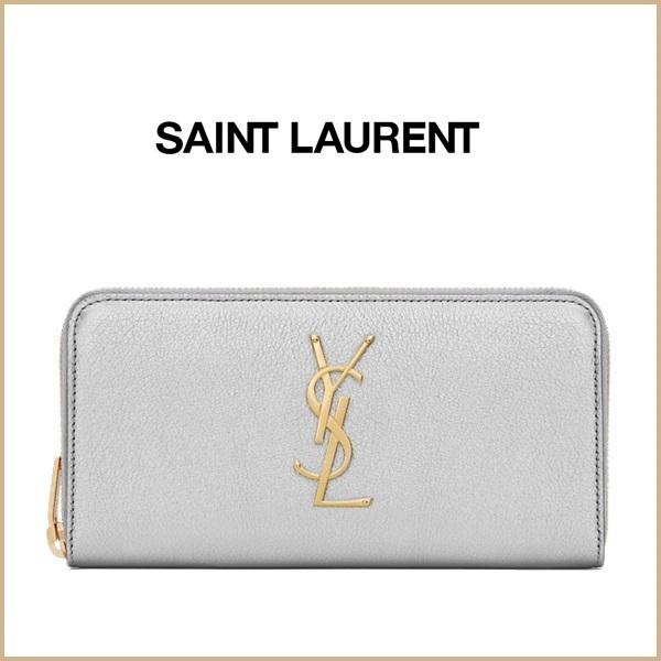 【SAINT LAURENT】サンローラン財布スーパーコピー MONOGRAM メタリックジップ 長財布 メンズ 75052921