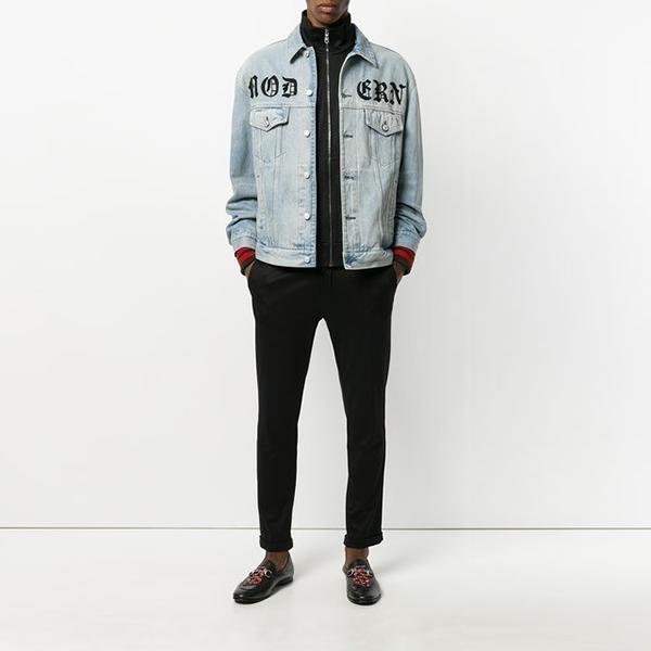 GUCCI EMBROIDERED STONE DENIM JACKET デニムジャケット 7102603