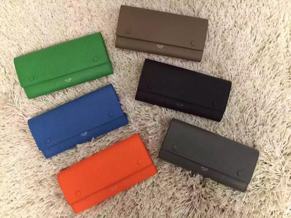 2015-16AW CELINE セリーヌスーパーコピーバイカラーフラップ長財布 101671XFL.38NO