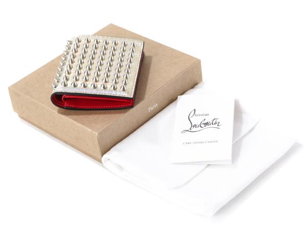 CHRISTIAN LOUBOUTIN 16SS カードケース折りたたみ財布 PAROS SPIKES/PLATINE 6050504