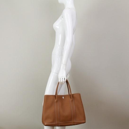 HERMES/エルメス★ガーデンPM×ハンドバッグ×ゴールド6051119