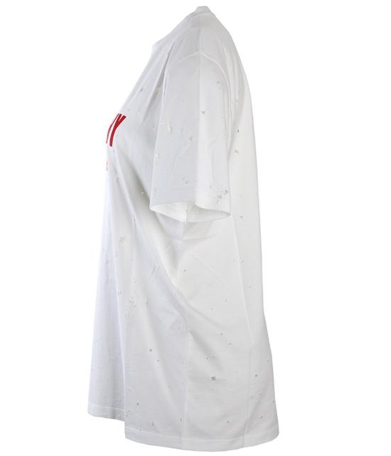 GIVENCHY スーパーコピー 17SS デストロイ ロゴプリント Tシャツ_WHITE 7722485